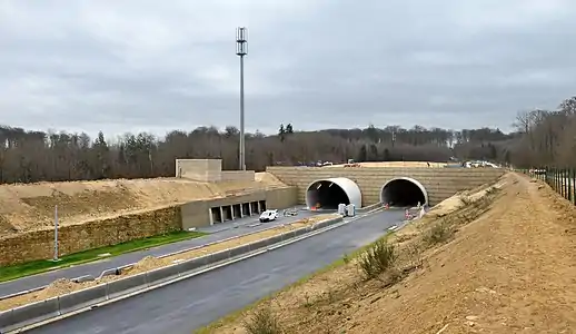 Le Tunnel Stafelter en construction en 2014