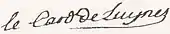 signature de Paul d'Albert de Luynes