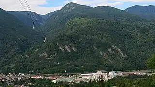 Arrivée du talc à l'usine de Luzenac.