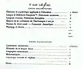 Enseignements et horaires de 5e année en 1882.