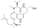 Structure moléculaire de la lyngbiatoxine