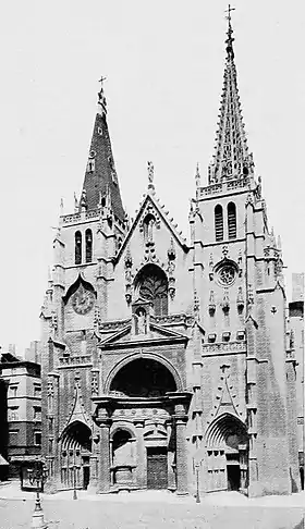 Façade de Saint-Nizier en 1901