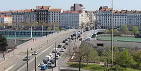 Le pont Gallieni vu depuis la gare de Lyon-Perrache