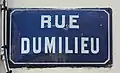 Plaque de rue.