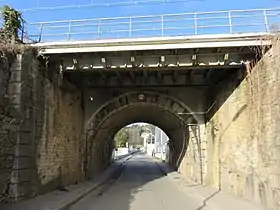 Tunnel sous les voies ferrées (vue vers l'ouest)