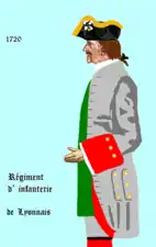 régiment de Lyonnais de 1720 à 1734