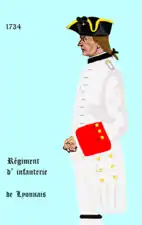 régiment de Lyonnais de 1734 à 1762