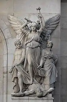 Le Drame lyrique (vers 1860–1869), Paris, façade du palais Garnier.