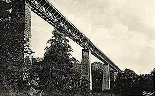 Entre 1910 et 1920, vue du viaduc depuis la 1er pile.