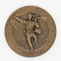 Médaille par Alphonse Desaide offerte par Le Petit Journal à l'occasion d'un concours;