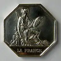 La France, Compagnie d'assurance contre l'incendie à Paris (1837), avers.