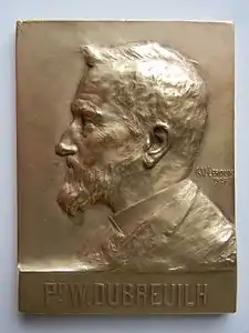 Professeur William Dubreuilh (1857-1935), plaquette, avers.