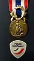 La médaille d'honneur de la Police nationale (échelon or, avers).