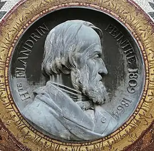 Hippolyte Flandrin, médaillon en bronze, musée des Beaux-Arts de Lyon.