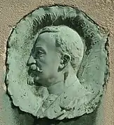 Antony Valabrègue, 1901, bas-relief en bronze, cimetière du Montparnasse.