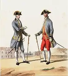 État Major Général des armées du Roi en 1786 : Médecin Inspecteur et Chirurgien Inspecteur.