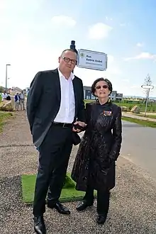 Valérie André lors d’une inauguration d’une rue en 2014