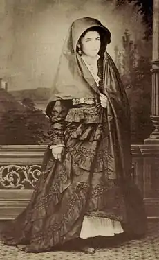 Mélanie Prudhomme de la Boussinière (1805-1882), marquise de Hauteville, vers 1860.