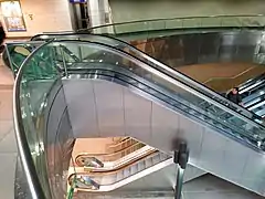 Escalators.