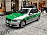 BMW E91NM en tant que voiture de patrouille du siège de la police de Munich