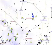 Emplacement de M10 dans la constellation d'Ophiuchus.
