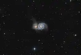 La galaxie en lumière visible, télescope amateur 203/1000