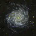 M74 en ultraviolet par GALEX.