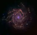 M74 en infrarouge avec le satellite Spitzer.