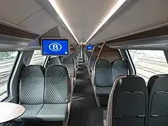 Intérieur en première classe.