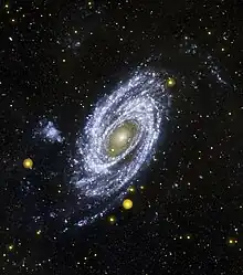 M81 en ultraviolet par le télescope spatial GALEX.