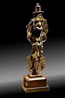 Statuette edan. Peuple Yorouba. Bronze, H. 25 cm. Bénin, Nigéria. 1850-1950