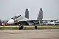 Su-30SM de la force aérienne russe, visible au salon MAKS 2013.