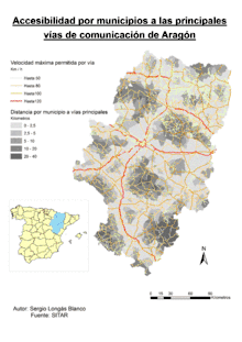 Accessibilité aux principales voies de communication en Aragon