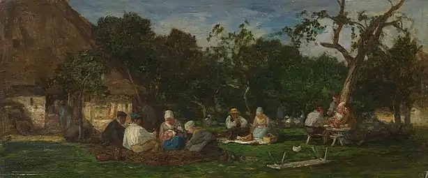 Honfleur. La Ferme Saint-Siméon. Les gens à table, 1855–1857Museum Barberini, Potsdam