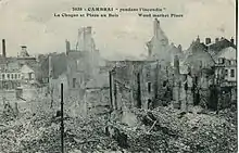 Le centre-ville en ruine, en 1917