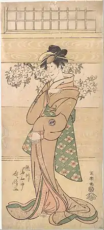 L'Acteur Segawa Tomisaburo II en geisha Asaka(1794-1795), Metropolitan Museum of Art.