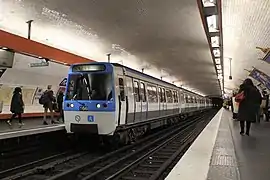 Rame rénovée de la ligne 7 du métro, en décembre 2018.