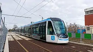 Rame Citadis 405, en décembre 2019 sur la ligne T9.