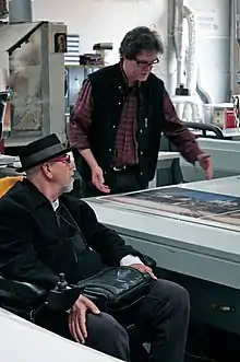 Chuck Close et Donald Farnsworth en 2010