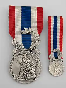 Médaille d'honneur de la Police française.