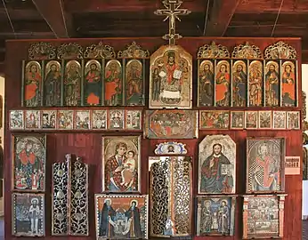 Iconostase du XVIIe siècle et XVIIIe siècle au Musée d'Histoire de Sanok en Pologne