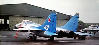 MIG 29B en 1991 de la patrouille Stijii.