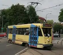 Tram 39 vers Montgomery (erreur de film) rejoint la ligne 44 à l'arrêt "Madoux"