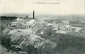 Une des carrières de Montmagny au début du XXe siècle.