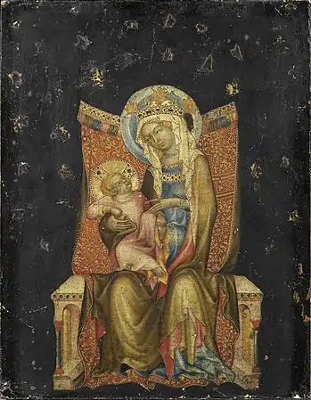 La Vierge et l'Enfant en trône