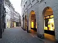 La Maastrichter Smedenstraat, rue de Maastricht les magasins de luxe.