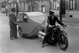 Moto taxi néerlandais en 1942