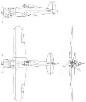 vue en plan de l’avion