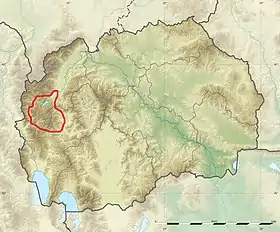 Carte de localisation de la Bistra en Macédoine.