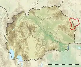 Carte de localisation de Vlahina en Macédoine du Nord.